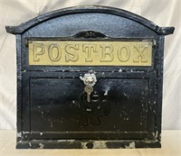 Vintage cast metal postbox.