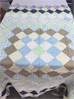 aged throw quilt (Granny Squares) twin size
