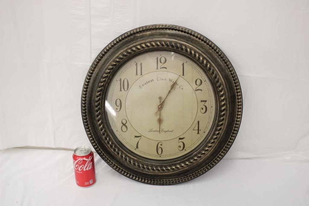 20" Round Battery Operated Wall Clock ~ Not Tested