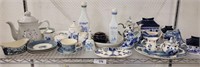 ASSORTED BLUE AND WHITE DISHES, DÉCOR