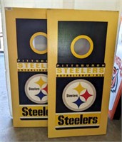 STEELERS CORN HOLE BOARDS, WITH BAGS