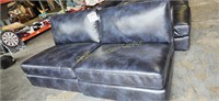 2PC DARK NAVY MARBLE SECTIONAL