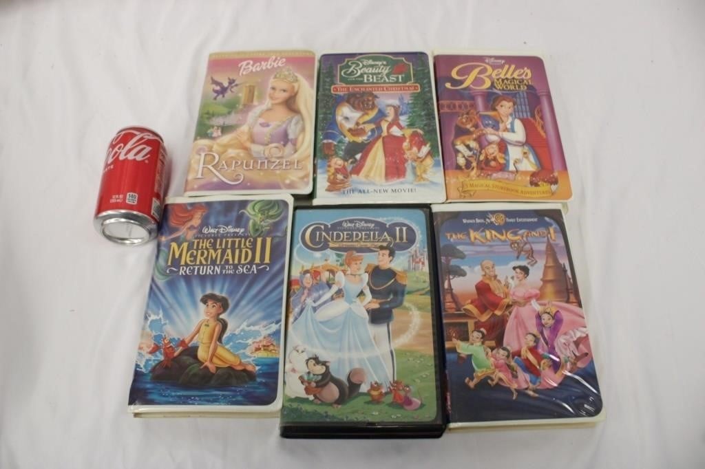 VHS Disney Princesses & Barbie Movies