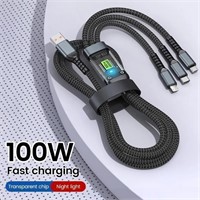 3-in-1 100W 5A Fast Charging USB To Type-C