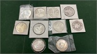 10- 1 oz Silver Rounds