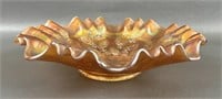 Fenton Holly & Berry Carnival Glass Bowl