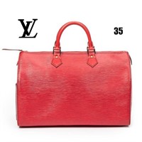 Louis Vuitton Epi Speedy 35 Hand Boston Bag Red
