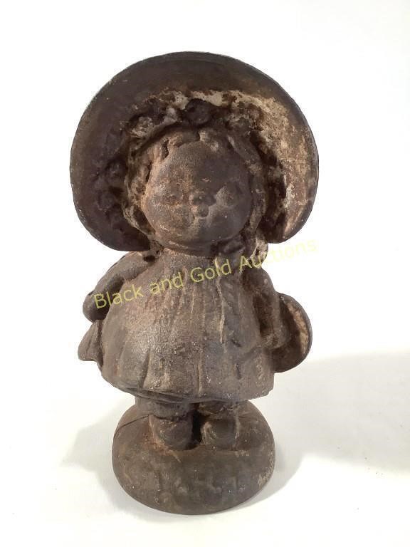 Antique Dolly Dimple/Dingle Cast Iron Coin Bank