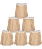 Clip On Lampshades 6 Pcs Set, for Candle Crystal