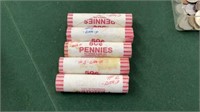 16 Rolls of Pennies & Collectible Coins