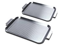 Grill Pan Set of 2 BBQ Grill Topper