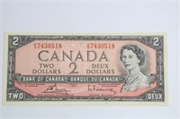 1954 CANADIAN $2.00 NOTE