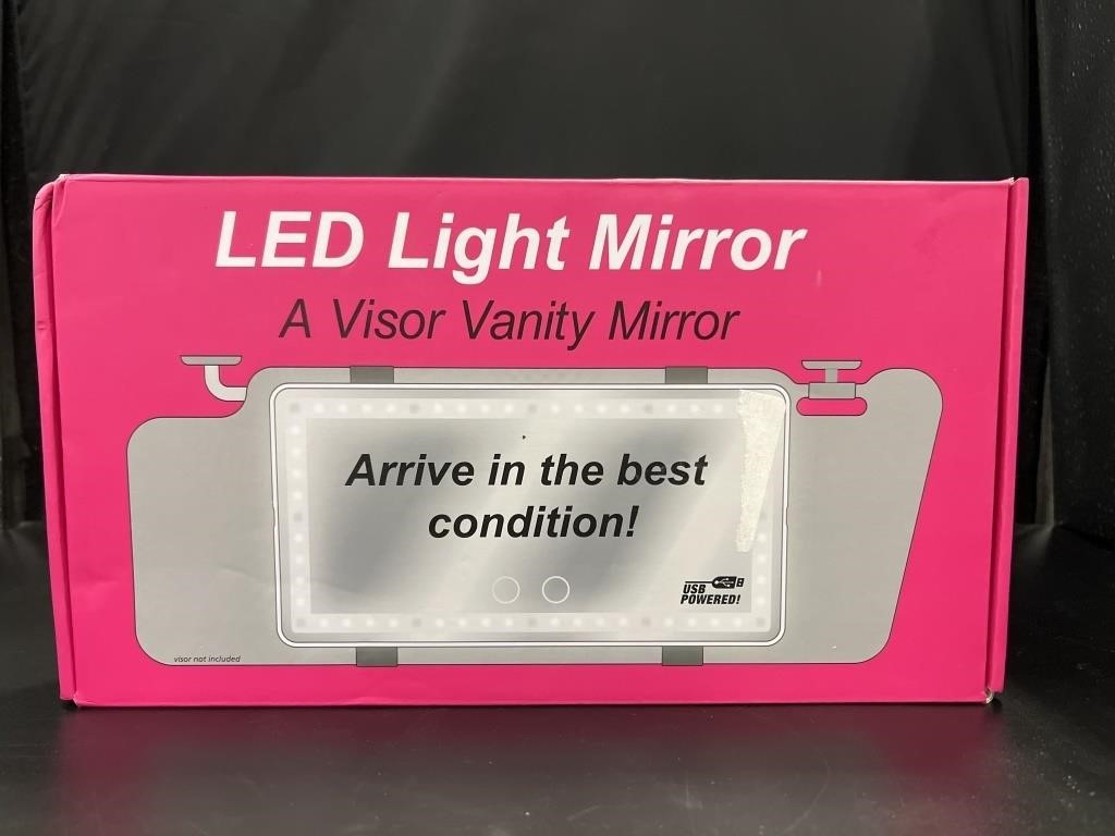 Car Visor Vanity Mirror, LED Car Visor Mirror