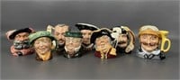Assorted Royal Doulton Miniature Toby Mugs (8)