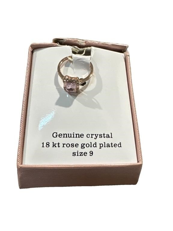 Sparkle Allure Crystal 18K Rose Gold Band