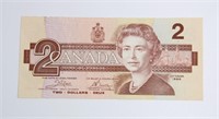 1986 CANADIAN $2.00 NOTE