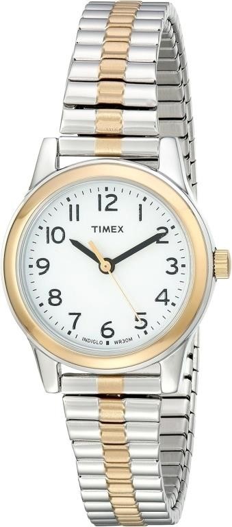 Timex Women's Essex Ave 25mm Watch Two-Tone/White