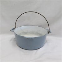 Enamel Cast Iron Pot w / Handle 10" x 4" Deep