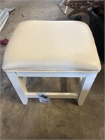 Faux Leather Cushioned Vanity Seat