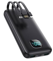 Portable Charger with Built-in Cables 13800mAh