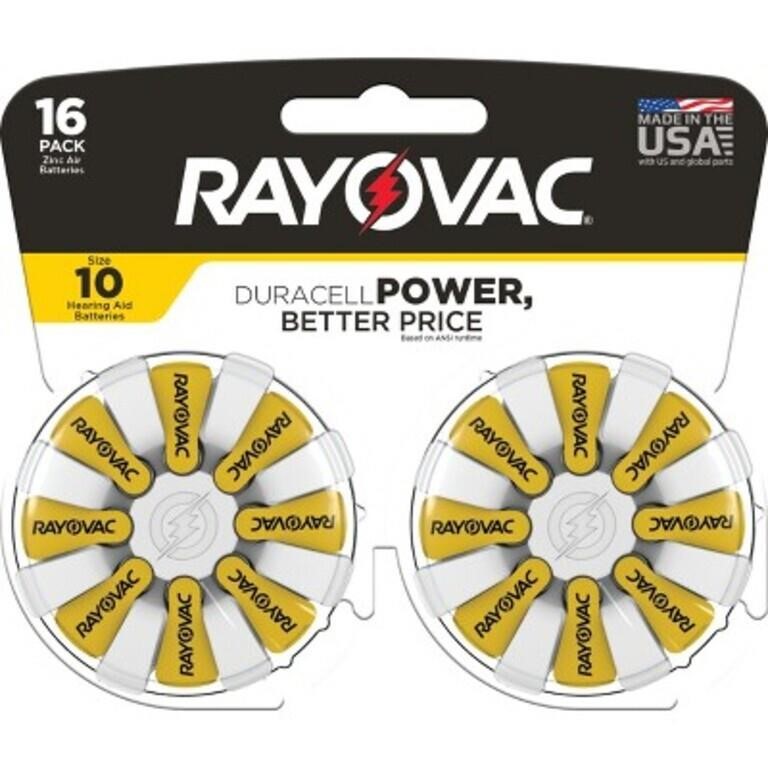 Rayovac Size 10 Hearing Aid Battery - 16pk