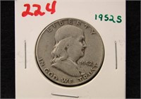 1952 S FRANKLIN HALF DOLLAR