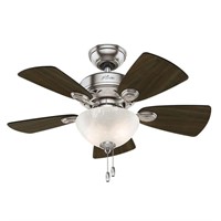 Watson 34in. Nickel Indoor Ceiling Fan  Light