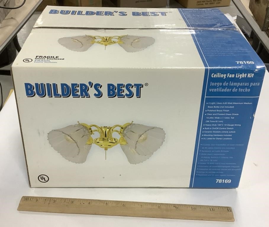 Builders Best ceiling fan light kit-unopened