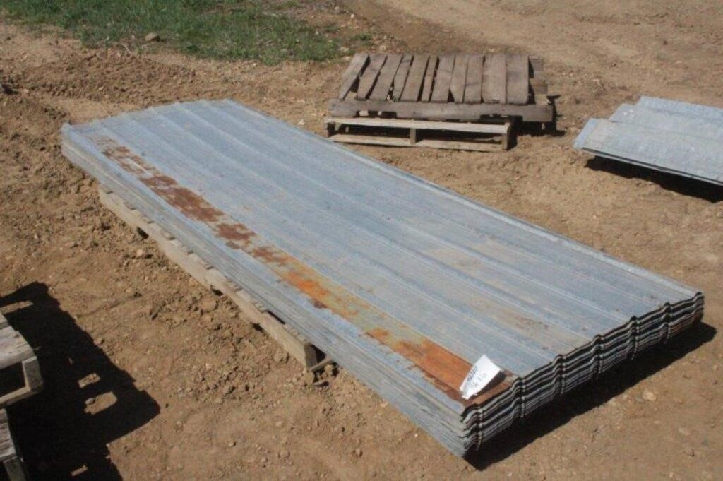 (26) Sheets of Tin Roofing, Approx 11Ft