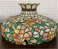 Leaded Glass Floral Hanging Lamp