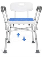 Adjustable Shower Chair with Arms and Back