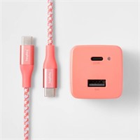 2-Port USB Charger  6' Cord - heyday Rose