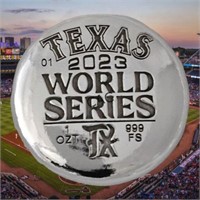 2023 Texas Rangers World Series 1oz Silver