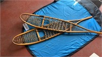 Set of Vintage Style Wooden & Rawhide Snow Shoes