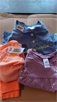 GIRLS CARTERS 3 PIECES 3T 4T AND 18M CLOTHS