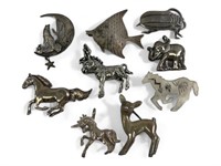9 Vintage Sterling Animal Pins & Pendants Some