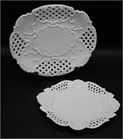 Two's Company White Porcelain Oval Serving Tray