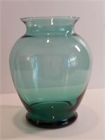 Glass Basin Vase Antique Green Color