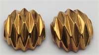 Pair Of 18k Gold Italy Earrings