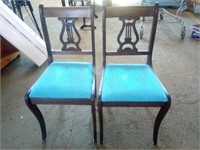 Vintage Harpist Style Chairs Measure 16" x 18.5"