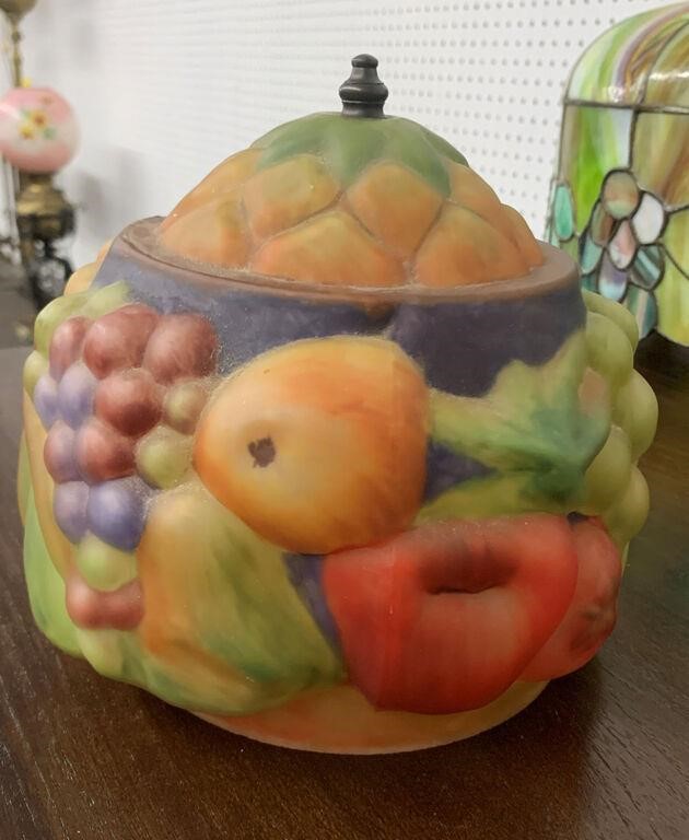 Reverse Painted Puffy Fruit Design Lamp Shade