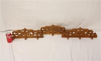 3 Carved Wooden Pegged Racks #2