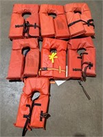 3 adults & 4 child’s life jackets