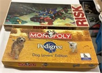 Risk 1975 & Monopoly pedigree 2002 games