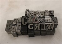 25 Vintage Metal Printer Blocks