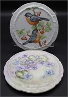 Set of Hand Painted & Signed Decorative Plates