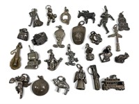 25 Vintage Sterling Silver Charms