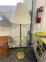 Glass Top Table Floor Lamp