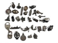 31 Vintage Sterling Silver Charms