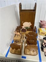 Wooden Pig Collection